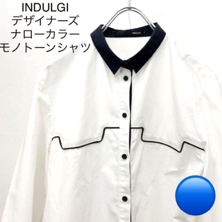 ユナイテッドアローズ(UNITED ARROWS)のINDULGI デザイナーズ ナローカラー モノトーンシャツ(Tシャツ/カットソー(七分/長袖))