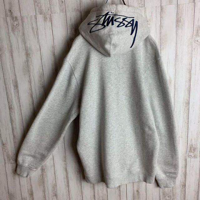 STUSSY - 【希少デザイン】ステューシー☆フード刺繍 パーカー 裏起毛