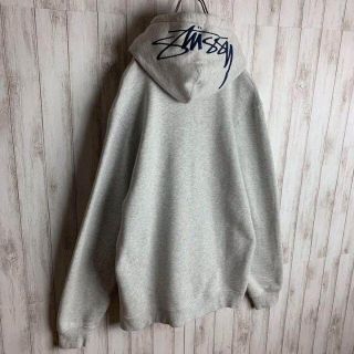 【超希少モデル】 STUSSY ファイヤー パーカー 入手困難 刺繍ロゴ XL