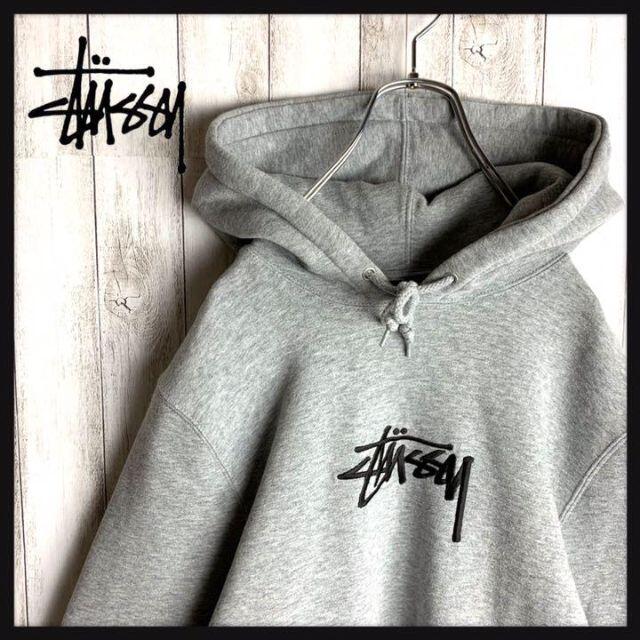 2枚　STUSSY ステューシー プルオーバー パーカー 刺繍ロゴ　90S