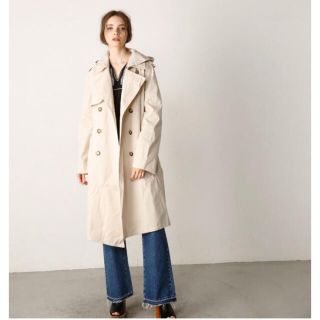 マウジー(moussy)のmoussy マウジー フーディーオーバートレンチコート アウター ジャケット(テーラードジャケット)