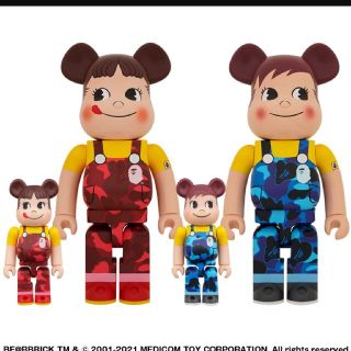 BE＠RBRICK BAPE(R) × ペコちゃん & ポコちゃん 100％ &(その他)