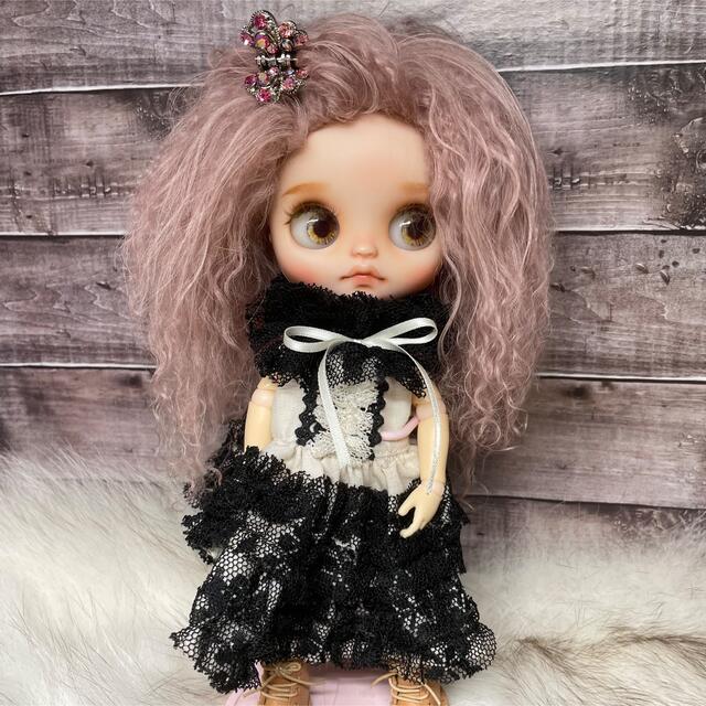 blythe_サーモンピンク✨w-116チベットラムフルスキンウィッグ