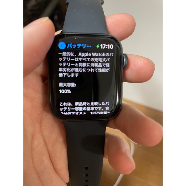 Apple Watch(アップルウォッチ)のApple Watch series6 44mm gps 100パーセント メンズの時計(腕時計(デジタル))の商品写真