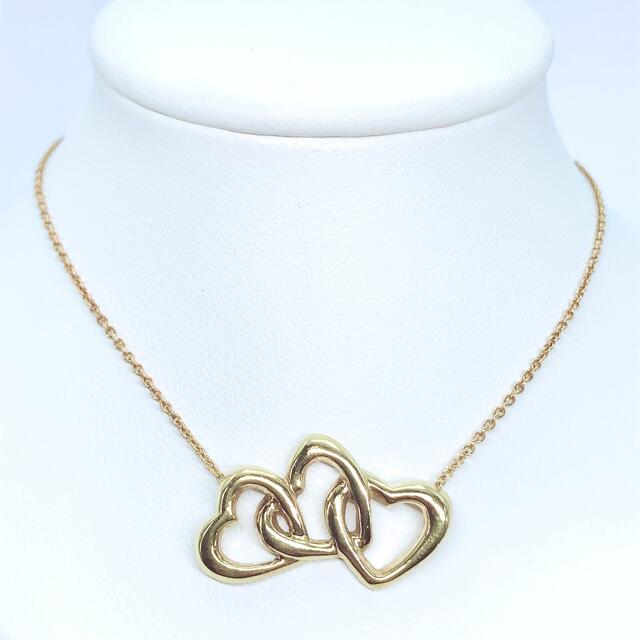 Tiffany & Co. - ティファニー トリプルハート ネックレス 750(K18