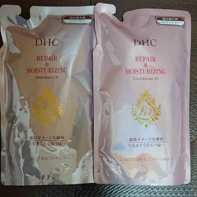 DHC(ディーエイチシー)のDHC しっとりうるおう シャンプー&コンディショナーEX(各380ml) コスメ/美容のヘアケア/スタイリング(シャンプー/コンディショナーセット)の商品写真