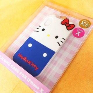 ハローキティ(ハローキティ)のキティ iPhoneX/Xs 兼用 シリコンカバーSAN785(iPhoneケース)