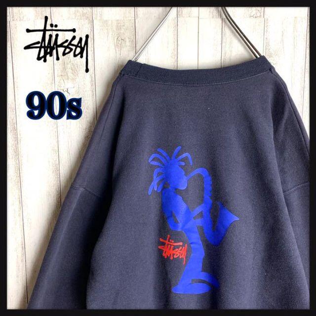 【USA製☆希少カラー】90s OLD STUSSY　シャドーマン スウェット