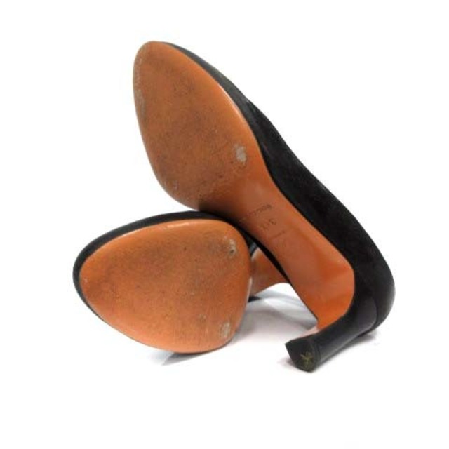 ブルーノマリ パンプス スエード ラウンドトゥ 34.5 21.5cm 黒 レディースの靴/シューズ(ハイヒール/パンプス)の商品写真
