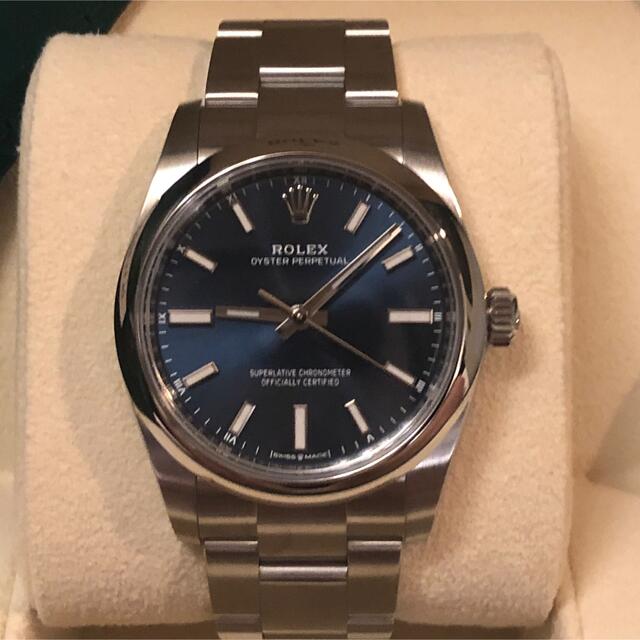 ROLEX(ロレックス)の【新品未使用】オイスターパーペチュアル　ブルー メンズの時計(腕時計(アナログ))の商品写真