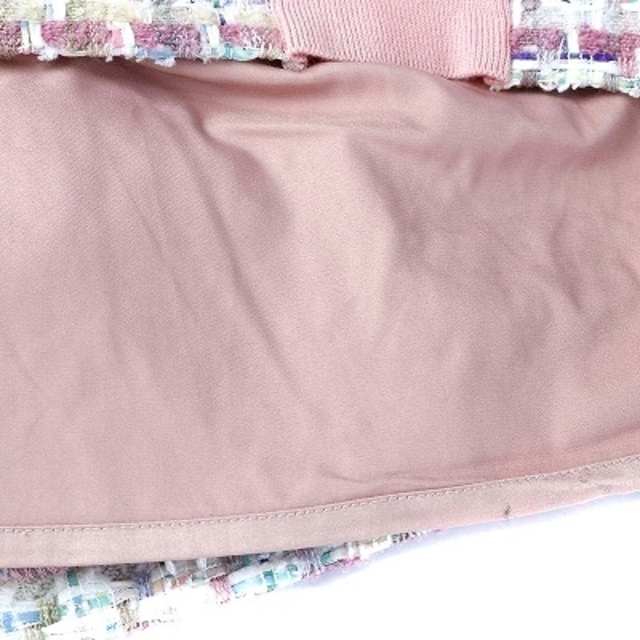 Chesty(チェスティ)のチェスティ フレアスカート 膝丈 ツイード 花柄 F マルチカラー ピンク レディースのスカート(ひざ丈スカート)の商品写真
