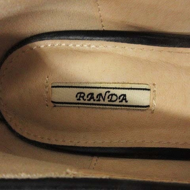 RANDA(ランダ)のランダ RANDA パンプス ローファー ハイヒール リボン 22.5cm 黒 レディースの靴/シューズ(ハイヒール/パンプス)の商品写真