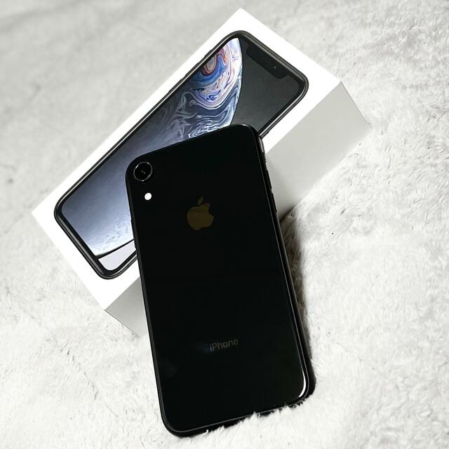 アップル iPhone XR ブラック 64GB [ひび割れ有り]