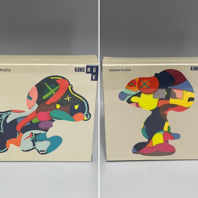 2点セット　KAWS ×SNOOPY JIGSAW PUZZLE ジグソーパズルmedicomtoy