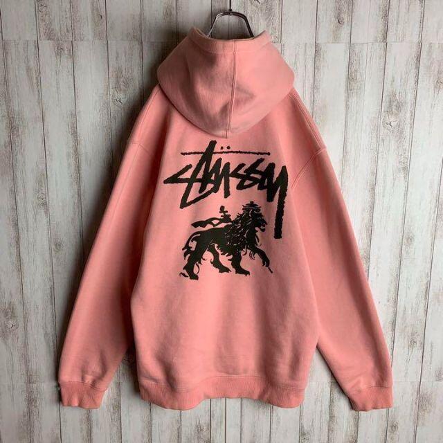 【即完売モデル】 STUSSY バックプリント 希少デザイン 入手困難 パーカー