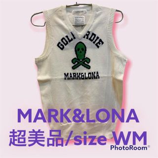 マークアンドロナ(MARK&LONA)の超美品●マークアンドロナ　白　ベスト　M(ウエア)