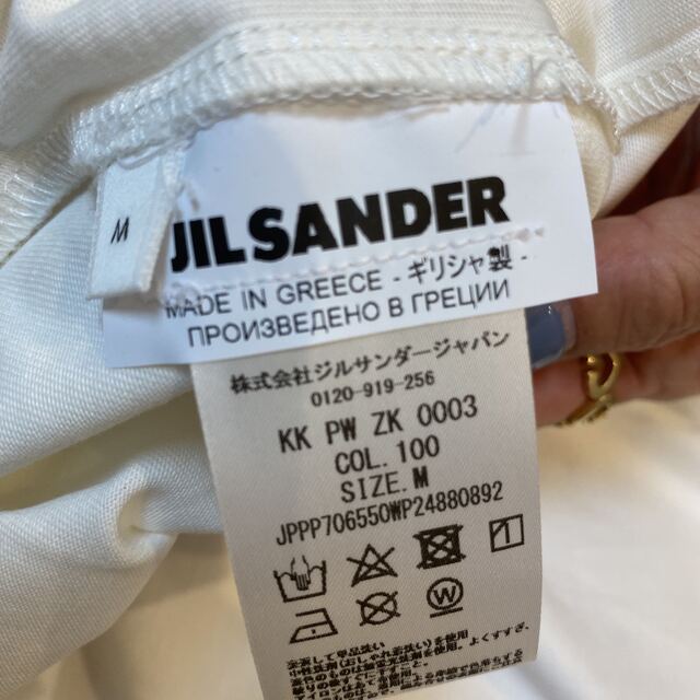 Jil Sander(ジルサンダー)の新品●ジルサンダー　Tシャツ　M 白 レディースのトップス(Tシャツ(半袖/袖なし))の商品写真