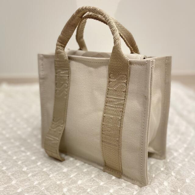 ZARA(ザラ)のお値下げ！【新品】ZARA ロゴストラップ キャンバス ミニ トートバッグ レディースのバッグ(トートバッグ)の商品写真