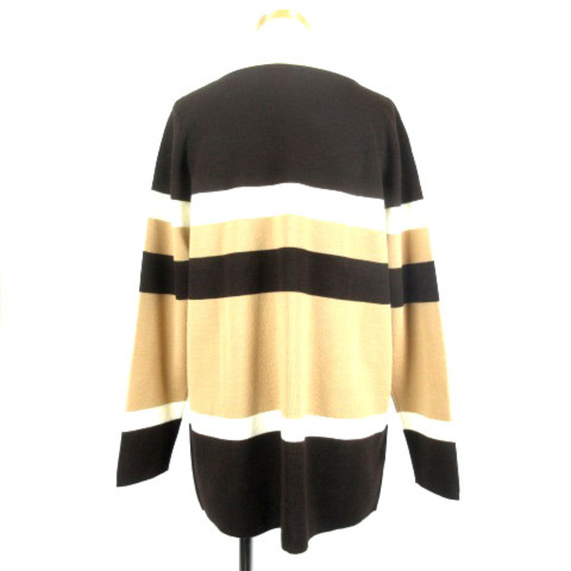 自由区(ジユウク)の自由区 オンワード樫山 ボーダー ニット 長袖 セーター 大きいサイズ レディースのトップス(ニット/セーター)の商品写真