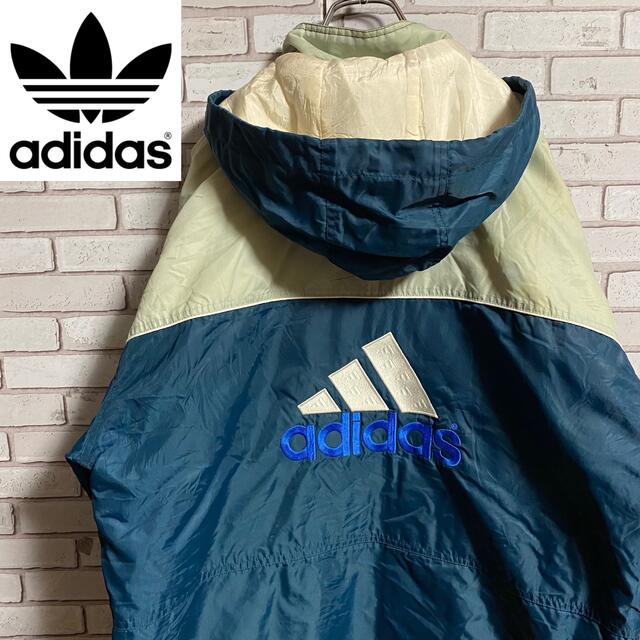 adidas(アディダス)の90s 古着 アディダス 刺繍ロゴ ナイロンパーカー ビッグシルエット ゆるだぼ メンズのジャケット/アウター(ナイロンジャケット)の商品写真