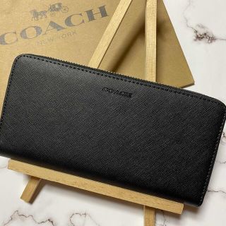 コーチ(COACH)の【COACH】コーチブラック レザー 長財布 メンズ レディース(長財布)