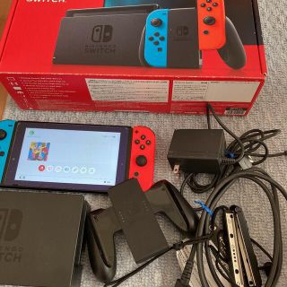 ニンテンドースイッチ(Nintendo Switch)のNintendo Switch JOY-CON(L)(R)本体セット中古　動作品(携帯用ゲーム機本体)