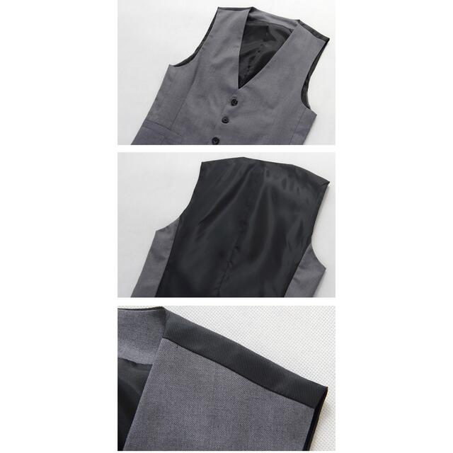 【高品質】スーツ ベスト メンズ フォーマル  XL グレー メンズのスーツ(スーツベスト)の商品写真