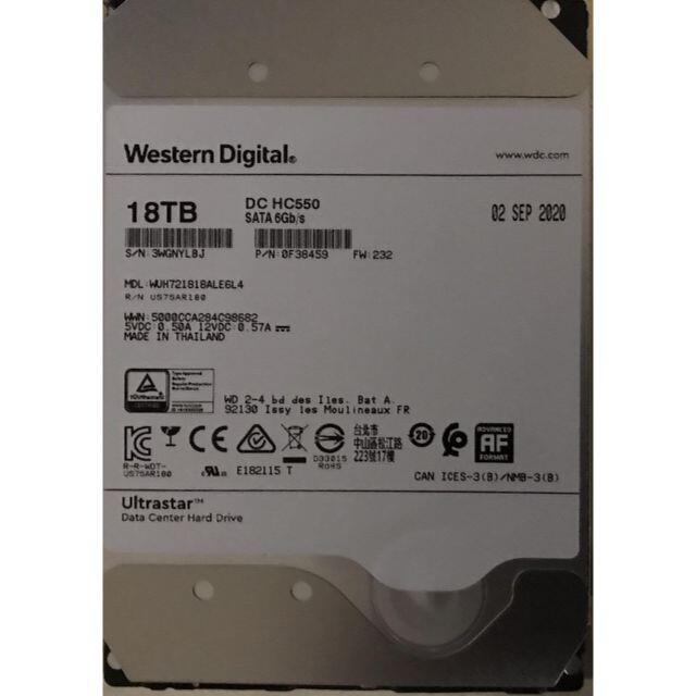 WD Ultrastar DC HC550 18TB