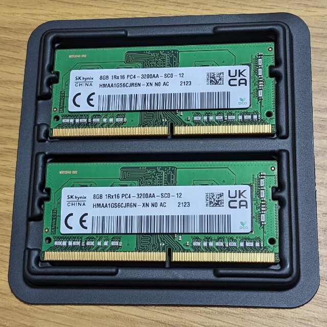 SKhynix DDR4 so-dimm 3200 8GB×2枚