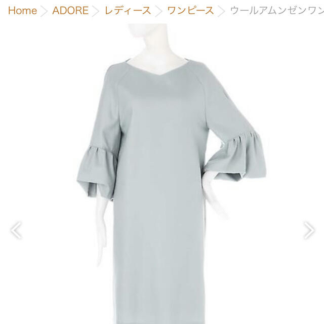 ADORE(アドーア)のアドーア　ワンピース　サイズ36  水色 レディースのワンピース(ひざ丈ワンピース)の商品写真