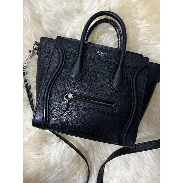 新入荷 celine - セリーヌ CELINE ラゲージ ナノ 美品 ブラック