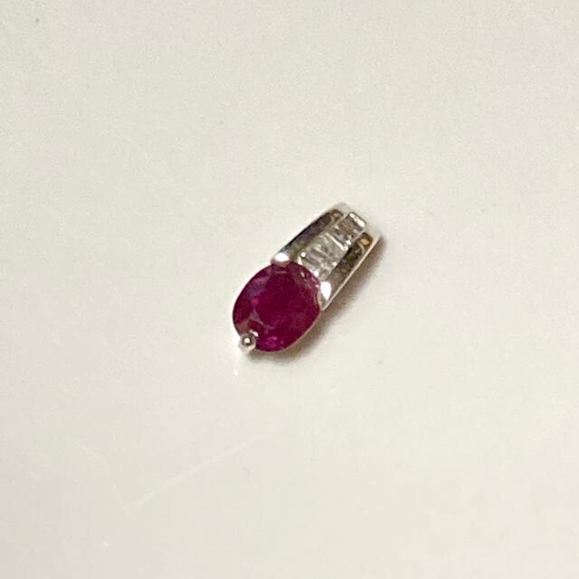 カテゴリ ルビー 1.10ct ダイヤモンド K18 WG ネックレス ペンダント