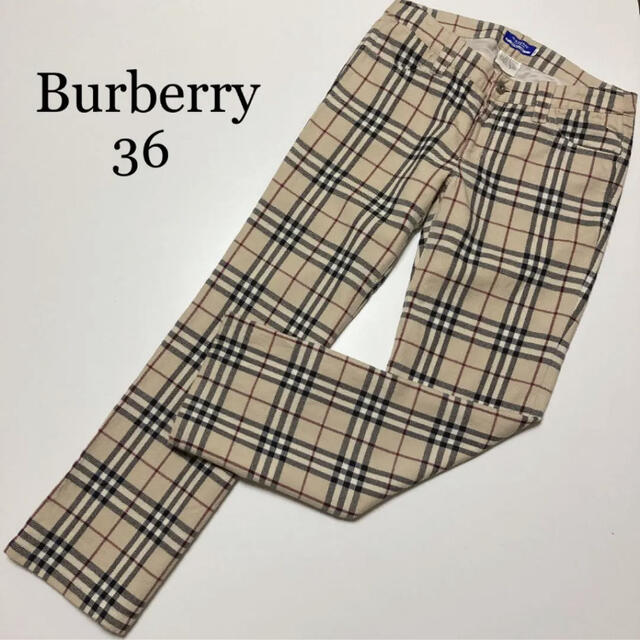 BURBERRY(バーバリー)のバーバリー　チェック　パンツ　ウール　秋　冬　Burberry ズボン レディースのパンツ(カジュアルパンツ)の商品写真