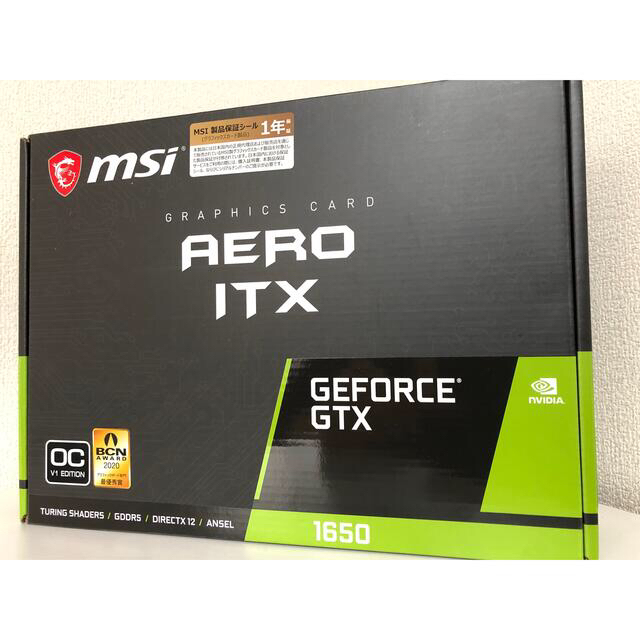 MSI GEFORCE GTX1650 AERO ITX 4G OC スマホ/家電/カメラのPC/タブレット(PCパーツ)の商品写真