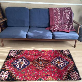 vintage Qasqai Rug カシュガイ　シラーズ1970s(ラグ)