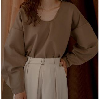 カスタネ(Kastane)の【 lawgy】sleeve tuck cut tops(トレーナー/スウェット)