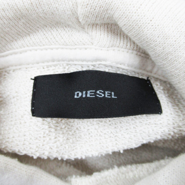 DIESEL(ディーゼル)のディーゼル DIESEL パーカー プルオーバー 長袖 XS ライトベージュ 黒 レディースのトップス(パーカー)の商品写真