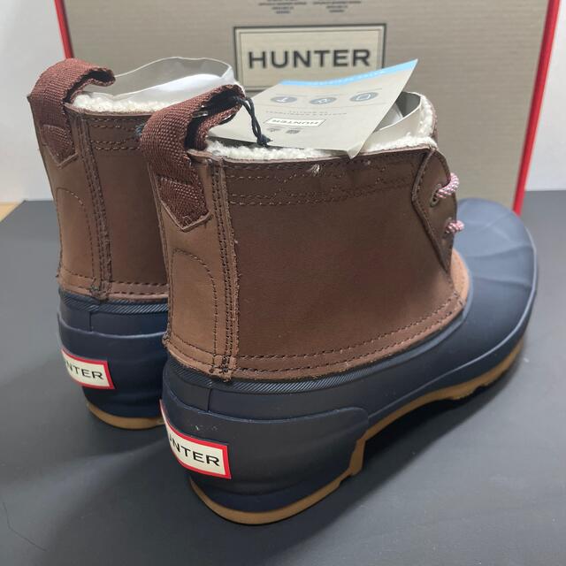 新品 HUNTER ハンター ショートブーツ ボア 25cm - レインブーツ/長靴