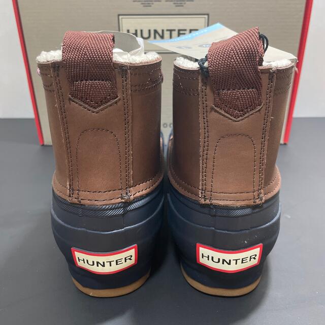 新品 HUNTER ハンター ショートブーツ ボア 25cm - レインブーツ/長靴