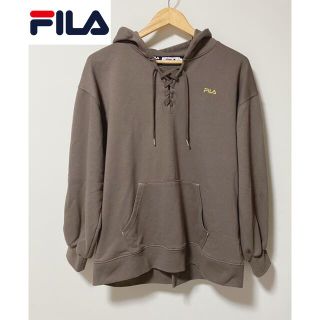 フィラ(FILA)のフィラ☆FILA☆レディース☆トップス☆レースアップ☆パーカー☆ブラウン☆F(パーカー)