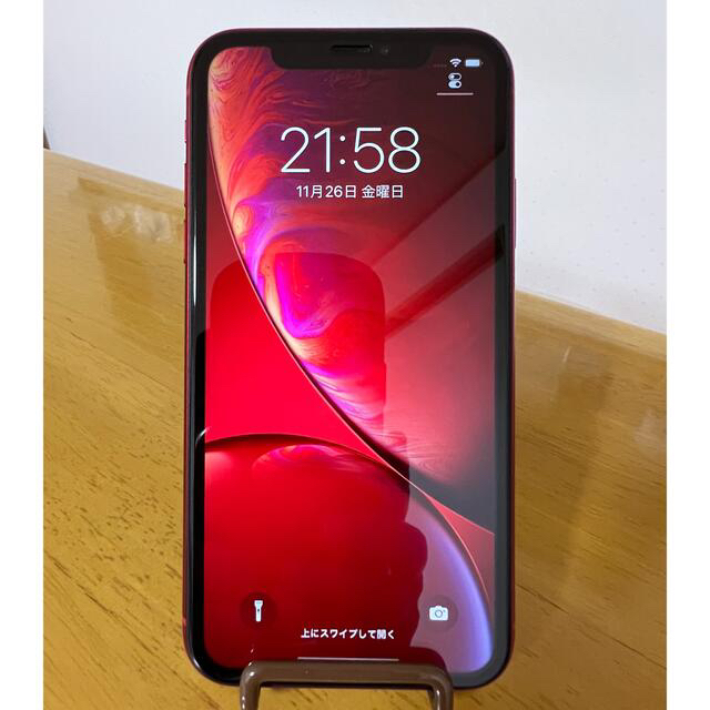 iPhone(アイフォーン)のiPhone XR Red レッド 128GB SIMフリー スマホ/家電/カメラのスマートフォン/携帯電話(スマートフォン本体)の商品写真