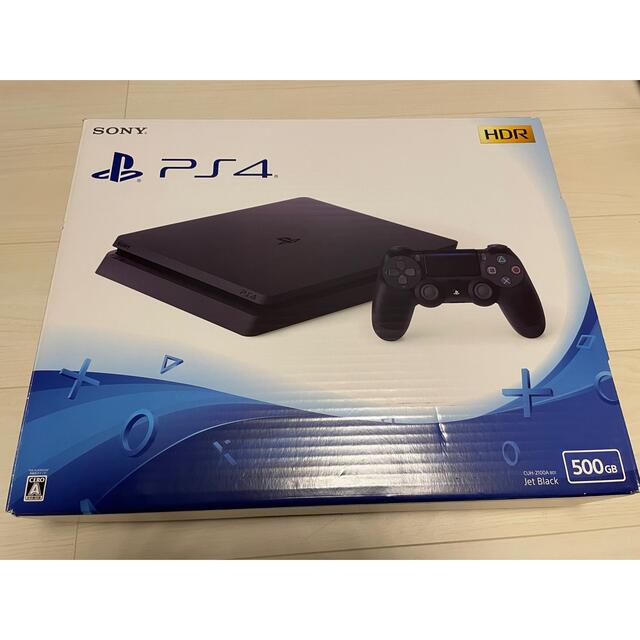 SONY(ソニー)のPlayStation®4 ジェット・ブラック 500GB CUH-2100A エンタメ/ホビーのゲームソフト/ゲーム機本体(家庭用ゲーム機本体)の商品写真