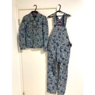 シュプリーム(Supreme)のsupreme dollar jacket overall セットアップ(Gジャン/デニムジャケット)