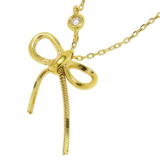 スタージュエリー(STAR JEWELRY)のスタージュエリー ネックレス リボン K18 ダイヤモンド(ネックレス)