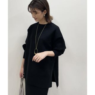 ラウンジドレス(Loungedress)の専用⭐︎ ラウンジドレス　スウェットライクニット　ブラック(ニット/セーター)