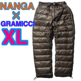 グラミチ(GRAMICCI)のNANGA®︎×GRAMICCI®︎ 限定ダウンパンツ カーキ XL(登山用品)