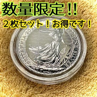 🌺2枚セット🌺ブリタニア銀貨1オンス(31.1g)2021年新品未開封(その他)