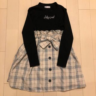 ALGY チェックドッキングワンピース　xs サイズ(ワンピース)