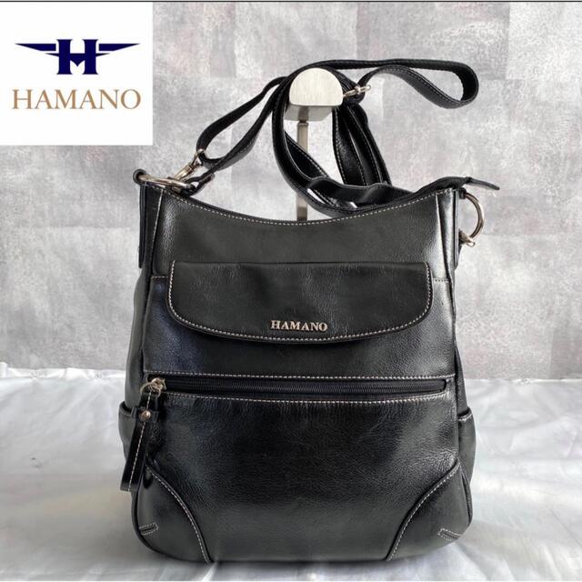 濱野皮革工藝/HAMANO - 【美品】HAMANO 濱野皮革工藝 3way ブラック A4