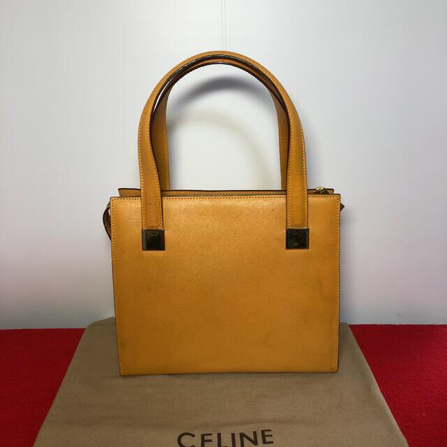 CELINE【美品】☆CELINE  “Vintage "ゴールドロゴ金具　ハンドバッグ